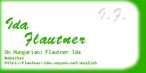 ida flautner business card